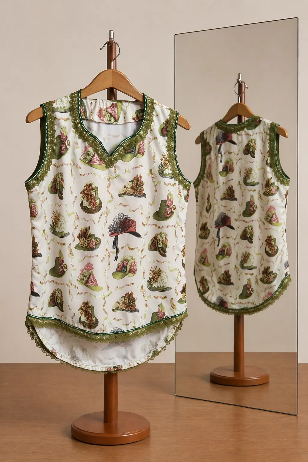 blusa sin manga tipo tradicional